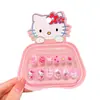 Pegatinas para Uñas de Dibujos Animados Kuromi Uñas Portátiles para Bebé Seguras y Dulces Pegatinas de Arte para Uñas Impermeables Lindas para Niñas Niños