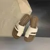 Temperamento de Moda 2026 Nuevo Estilo Verano Otoño Anillo para Dedo del Pie Sandalias sin Cierre Estilo de Noche para Mujer Sandalias Frescas Pantuflas Casuales