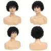Peluca de encaje frontal europea y americana, cabello rizado, voluminosa, pequeño volumen, tocado, comercio exterior, moda africana, cabello rizado