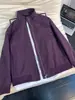 Chamarra bomber estilo americano morada, chaqueta de béisbol de invierno engrosada para hombre, prenda exterior de corte limpio