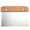 Cortador de Massa de Aço Inoxidável Raspador de Pó Raspador com Cabo de Madeira Raspador de Farinha Raspador de Rolinhos de Arroz Ferramentas para Assar Bolo