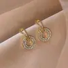 Pendientes para Mujer Frescos, Dulces, Ligeros y de Lujo, Exquisitos, Compactos, de Gama Alta, Personalizados, Versátiles, Pendientes Completos de Diamante al por Mayor