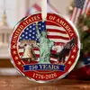 Colgante Decorativo de Vidrio de Cristal Modelo Nuevo Transfronterizo Conmemorativo del 250º Aniversario para la Fundación de los Estados Unidos 1776-2026