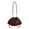 Bolsa Nuvem Plissada para Mulheres Ins Transfronteiriça Tendência Nova Versátil Bolsa Dumpling Cordão Grande Capacidade Ombro Único Transversal