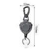 Llavero Rotatorio 360 Transfronterizo Cable de Acero Retráctil Mochila Exterior Hebilla de Montañismo Pesca Camping Hebilla Fácil de Tirar