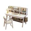 Escritorio y Estantería Integrados de Madera Maciza Estilo Nórdico, Escritorio de Computadora Simple Moderno para Estudio, Escritorio de Escritura para Dormitorio en Casa, Uso Doméstico