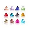 50 Piezas/Paquete Pedrería Triangular de Vidrio con Base Puntiaguda para Fundas de Teléfono, Uñas y Otros Accesorios DIY