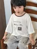 Pijama de Modal para Niños Niños, Estilo Delgado de Verano, Ropa de Casa para Niños Pequeños, Conjunto de Manga Tres Cuartos, Nuevo Modelo 2026, Clase A