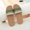 Chinelos de Linho para Casa de Verão Femininos Verão Uso Interno em Casa Amantes Chinelos Grossos Femininos Verão Masculino