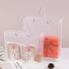 Bolsa de mano translúcida de PP esmerilado, logo personalizado, bolsa de regalo para bodas, bolsa de regalo navideña, personalización de bolsa de regalo