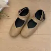 Zapatos Planos de Ballet para Mujer Estilo Retro Artístico, Nuevos para Primavera 2026, con Tira Cruzada de Velcro Mary Jane, Poco Profundos