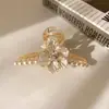 Presilha de Tubarão Estilo Coreano Garra de Cabelo de Acrílico Camélia Acessório de Cabelo Fashion Versátil Grampo Elegante para a Parte de Trás da Cabeça Ornamento de Cabelo para Mulheres