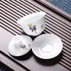 Juego de Tetera de Selección Colgante, Juego Completo de Cerámica de Porcelana Blanca para Ceremonia de Té, Tazas de Té, Recipiente para Preparar Té, Nuevo Estilo Chino