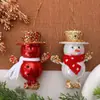 Nuevo muñeco de nieve rojo y blanco decoración colgante para árbol de Navidad soplado decoración de ambiente navideño DIY accesorios para decoración venta al por mayor