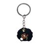 Llavero de chica negra, llavero de PVC especial transfronterizo europeo y americano con dibujos animados, llavero, bolso, accesorios de decoración