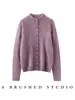 Suéter de malha escovada de cor sólida, novo modelo outono e inverno, suéter 100% cashmere puro para mulheres, gola semimang alta, quente, de manga comprida, suéter versátil