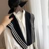Chal Pequeño de Punto Estilo Navy de Combinación de Colores a Doble Cara Primavera y Otoño Protector Exterior de Hombros Capa para la Columna Cervical Chaleco Cálido para Mujer Fábrica