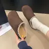 Pantuflas de Algodón Gruesas y Cálidas Estilo Birkenstock para Mujer, Novedad Otoño e Invierno 2026, Pantuflas Cerradas de Poner sin Cordones para el Hogar