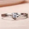 Anel de casamento em forma de coração estilo coreano anel de proposta anel de diamante feminino fábrica direta banhado 925 pulseira anel de casal atacado