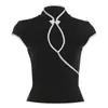 2026 Nuevo Llegada Estilo Coreano Europeo Adelgazante Favorecedor Cuello Alto Hueco Chica Caliente Sexy Sin Mangas Top Mujeres