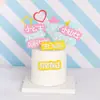 Decoración de Pastel para Hornear Eva Primer Cumpleaños Tesoro de los Cien Días Niño Niña Topper Bebé Cartel de Feliz Cumpleaños Decoración