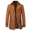 Abrigo de Lana para Hombre Otoño e Invierno, Abrigo de Lana de Largo Medio con Doble Cuello, Abrigo de Lana Casual de Negocios para Hombre, Grueso para Invierno