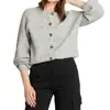 Nuevo Suéter Cruzado para Mujer Otoño/Invierno 2026 Punto Grueso Hueco Retro Manga de Linterna Cárdigan de Punto Cálido Ropa para Mujer