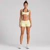 Conjunto de roupas fitness transfronteiriço, secagem rápida, design estiloso nas costas, top esportivo color-blocking, conjunto de roupa esportiva casual para corrida ao ar livre, yoga