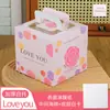 Caja portátil para pasteles de postre de 4 pulgadas, venta al por mayor, con ventana pequeña para 6 mousses, quesos y pasteles, con bandeja inferior