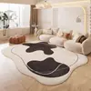 Tapete Transfronteiriço Jit para Sala de Estar, Capa de Sofá de Veludo Cristal Estilo Creme, Cobertura Completa de Área Grande, Tapete de Chão Doméstico Resistente à Sujeira para Quarto