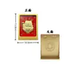 Crachá Corporativo Personalizado Logo Ouro Puro 999 Gato da Sorte Diário Ouro Ornamentos de Alto Padrão Presentes Decorativos para Negócios