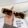 Nuevas Gafas de Sol Cuadradas de Metal de Acero Estilo Calle Ins Celebridad de Internet Mismo Estilo Texturizadas Forma Cóncava Gafas de Sol con Protección UV