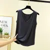 Camisola Suelta de Modal con Cuello en V para Mujer, Estilo Delgado de Verano, Camiseta Interior sin Mangas de Tallas Grandes, Ropa de Dormir para Casa