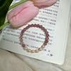 Pulsera Metafísica de Flor de Durazno Cristal Fresa Imitación Perla de Agua Dulce Pulsera Dulce y Linda Pulsera para Mujer de Gama Alta Estilo Nuevo Chino