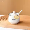 Pote de Cerâmica para Condimentos Estilo Japonês, Porta-Palitos, Conjunto de Potes para Condimentos, Porta-Hashis, Gaiola para Hashis, Pote para Pimenta, Pote para Vinagre, Garrafa Comercial de Molho de Soja