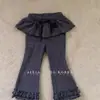 Pantalones Casuales para Niñas de Primavera y Otoño, Moda Infantil Elegante, Pantalones Falda de Encaje con Lunares Estilo Coreano de Piernas Acampanadas