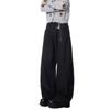 BWKA Calça Cimitarra de Recorte de Silhueta de Alta Qualidade Feminina e Masculina Verão cleanfit Solta Caída Casual