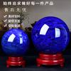 Adornos de Bola de Cristal Azul al por Mayor Accesorios Azules para el Hogar Bola Fundida Apertura Oficina Regalo de Vacaciones Fábrica