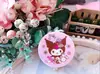 Estilo Japonés Linda Kuromi Chica Corazón Cinta Métrica Cinta Métrica Redonda Portátil Cinta Métrica Telescópica Automática Cinta Métrica Suave
