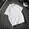Camisa Polo Transpirable de Manga Corta para Hombre de Verano Marca de Moda Cuello Clásico Tendencia Ajustada Casual Superior Exportación Transfronteriza para Hombre