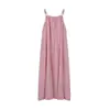 Vestido Largo Rosa de Tirantes Finos para Mujer, Nuevo Estilo de Verano, Vestido para Vacaciones en la Playa con Diseño de Cuello Halter, Vestido Único