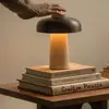 Luz de Noche Hongo Danés Cueva Piedra Lámpara de Mesa Dormitorio Portátil Carga Táctil Mesita de Noche Lámpara de Ambiente Carga Portátil