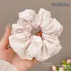 Elástico de Cabelo Oversized Estilo Coreano Intestino de Porco, Corda de Cabelo Versátil com Renda de Bolinhas, Elástico para Rabo de Cavalo Alto, Elástico de Borracha, Acessório de Cabelo de Alta Qualidade