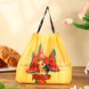 Bolsa para Llevar Bolsa de Catering Paquete para Llevar Bolsillo Engrosado Año Nuevo Rico Cordón Lonchera Bolsa de Mano Bolsa de Plástico Roja