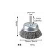 Escova de arame de aço com punho furadeira elétrica escova de aço carbono preto escova cabeça de moagem cabeça de moagem roda de aço ferramenta de polimento de remoção de ferrugem seda preta