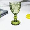 Copa de Vidrio de Color con Relieve en Forma de Diamante Retro Europeo, Copa para Licores, Copa de Vino, Copa para Vino Blanco, Copa de Whisky Estilo Nórdico para Fiestas