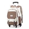 Mochila Escolar con Ruedas para Niños de Pez Natural para Estudiantes de Primaria Grado 3-6 Niñas de Secundaria Mochila de Doble Uso