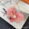 Filme de simulação Phalaenopsis Flower Head Simulation Flower Bag Acessórios Headwear Hairpin Flower DIY Handmade Wedding Ceremony Decoration