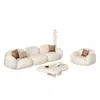 Sofá color crema para salón de belleza, sofá para sala de estar, adecuado para apartamentos pequeños, diseño de línea recta, estilo nórdico minimalista, sofá de recepción para tienda de ropa, sofá popular de celebridad de internet, sofá doble