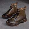 Shanghai Jiejie Outono e Inverno Novas Botas Femininas Retro da Moda Zíper Lateral Moda Polido à Mão Cor Camada Superior Couro de Vaca Sapatos Femininos Casuais